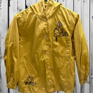 Zara Peanuts Snoopy Yellow Kids Raincoat with Cartoon Design 11-12